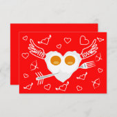 Valentijnsdag grappige hart aangepaste uitnodiging (Voorkant / Achterkant)