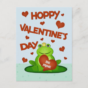 Valentijnsdag grappige schattige kikker prins feestdagenkaart