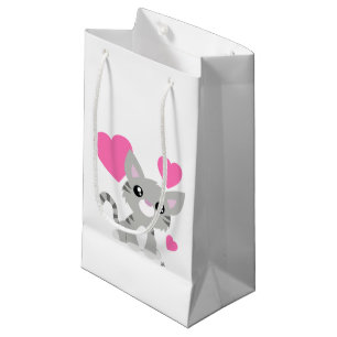 Valentijnsdag grijze kitty cadeautas