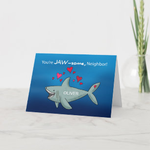 Valentijnsdag Haai Buur Kaart