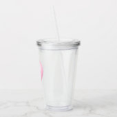 Valentijnsdag Happy Custom Blush Pink Acryl Drinkbeker (Links)