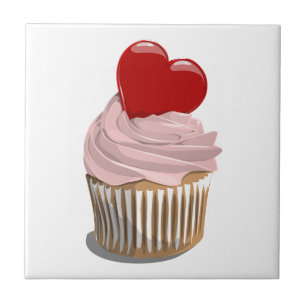 Valentijnsdag hark cupcake tegels tegeltje
