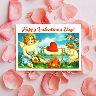 Valentijnsdag hart Angel Cupid Briefkaart