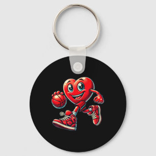 Valentijnsdag Hart Basketbal Jongens Meisjes Kinde Sleutelhanger