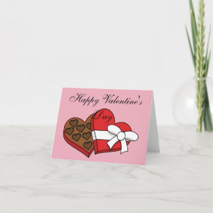 Valentijnsdag Hart Chocolade Doos Voeg Tekst toe Kaart