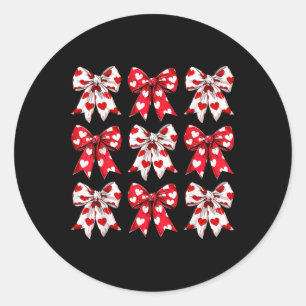 Valentijnsdag Hart Coquette Bow Vrouwen Meisjes Ki Ronde Sticker