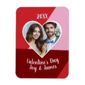Valentijnsdag Hart Custom Photo Magneet (Verticaal)