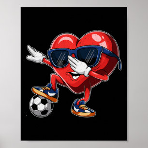 Valentijnsdag Hart Dabbing Hart Speler Voetbal Poster