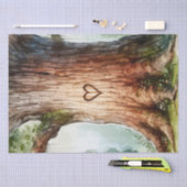 Valentijnsdag Hart Gesneden in boomdecoupage Tissuepapier (Craft)