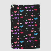 Valentijnsdag hart Golf Towel Golfhanddoek (Voorkant)