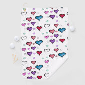 Valentijnsdag hart golfhanddoek (Insitu)