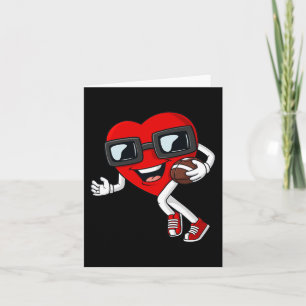 Valentijnsdag hart hardlopen met een Football jong Kaart