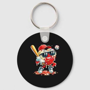 Valentijnsdag Hart Honkbal Drip Ijs Jongens Sleutelhanger