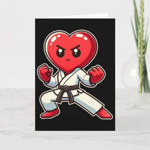 Valentijnsdag Hart Karate Taekwondo Mma Martial Kaart