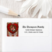 Valentijnsdag Hart & Kissende Paar Etiket (Insitu)