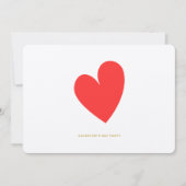 Valentijnsdag hart minimalistisch kaart (Voorkant)