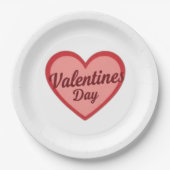 Valentijnsdag hart ontwerp papieren bordje (Voorkant)