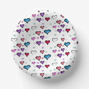 Valentijnsdag hart papieren kommen