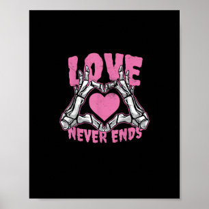 Valentijnsdag Hart Skelet Handen Hart Poster