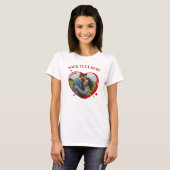 Valentijnsdag Hart Snoep Custom Foto T-Shirt (Voorkant volledig)
