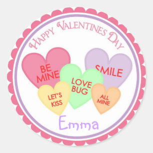Valentijnsdag Hart Snoep Stickers