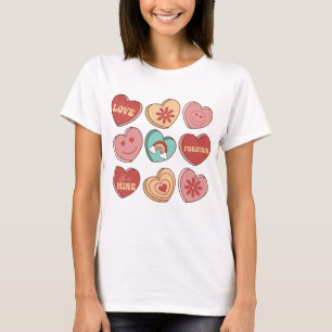 Valentijnsdag Hart Snoepjes T-shirt