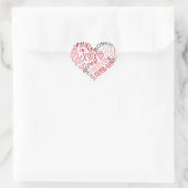 Valentijnsdag Hart Sticker (Tas)