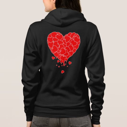 Valentijnsdag - hart van de harten hoodie (Achterkant)