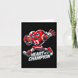 Valentijnsdag Hart Van Een Kampioen Voetbal Ontwer Kaart