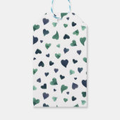 Valentijnsdag harten - blauwgroen cadeaulabel (Achterkant)