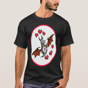 Valentijnsdag harten draak t-shirt