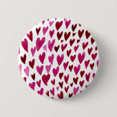 Valentijnsdag harten explosie - roze en rood ronde button 5,7 cm (Voorkant)