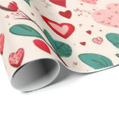 Valentijnsdag harten inpakpapier (Rol Hoek)