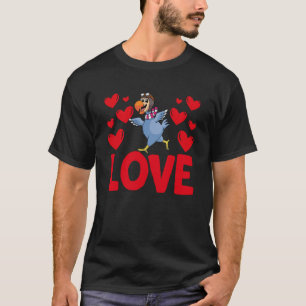Valentijnsdag Harten Love Dodo Bird Women T-shirt