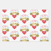 Valentijnsdag Harten Persoonlijke naam bijenmijn Inpakpapier Vel (Voorkant)