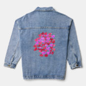 Valentijnsdag harten - roze en magenta denim jacket (Achterkant)