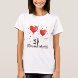 Valentijnsdag Harten T-shirt