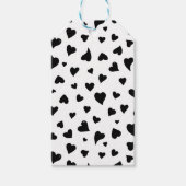 Valentijnsdag harten - zwart en wit cadeaulabel (Voorkant)