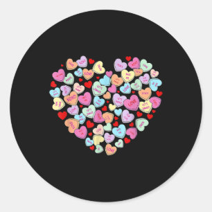 Valentijnsdag Hartgesprek Snoep lieverd Ronde Sticker