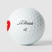 Valentijnsdag hartliefde romance aangepast golfballen (Logo)
