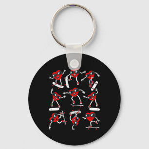 Valentijnsdag-hartritmeborden Kinderen Sleutelhanger