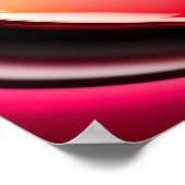 Valentijnsdag hartsharing Helder gepersonaliseerde Poster (Hoek)