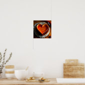 Valentijnsdag hartsharing Helder gepersonaliseerde Poster (Keuken)