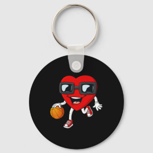 Valentijnsdag Hartslag Basketball Boker Gir Sleutelhanger
