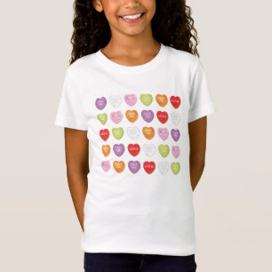 Valentijnsdag Heart Cute Custom Girl T-shirt