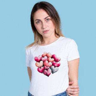 Valentijnsdag Heart Design T-shirt