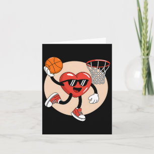 Valentijnsdag Heart Dunking Basketbal 2 Kaart