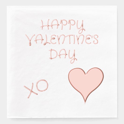 Valentijnsdag Heart Folie Servetten (Voorkant)