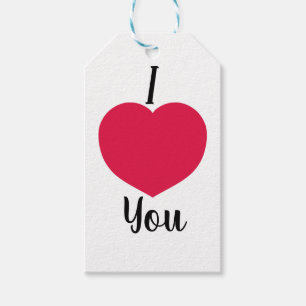 Valentijnsdag Heart Gift Label Cadeaulabel