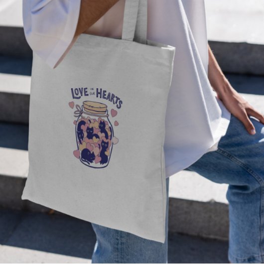 Valentijnsdag Heart Jar Tote Bag